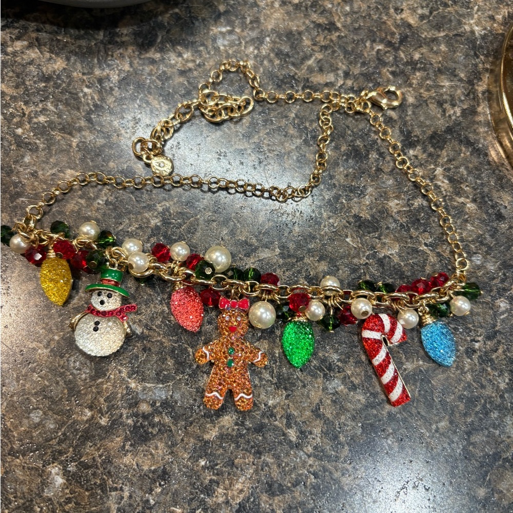 Festive Holiday Charm Necklace